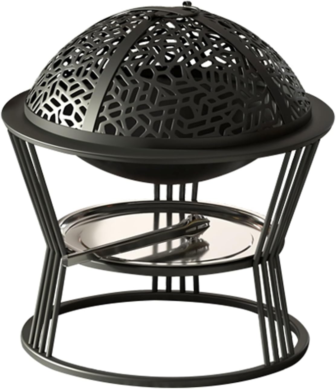 Bonfire Stove with Spark Screen, Chiminea, Fire Pits for Outside Wood Burning,Incinerator Burn Barrel, Applicable to Burning Backyard, Patio, Garden, Beaches(Black,56cm/22in)