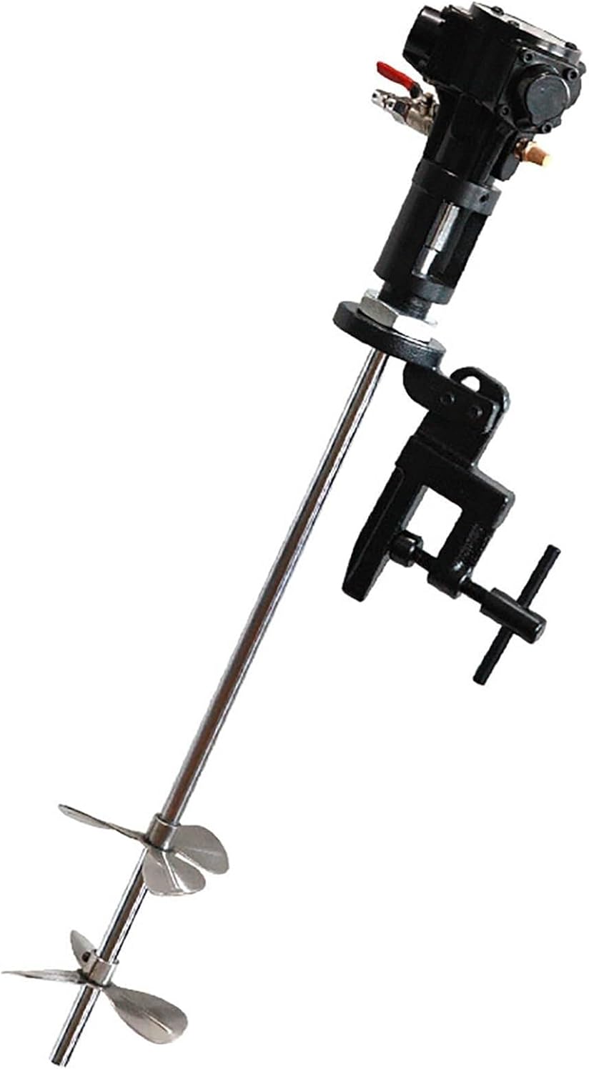 50 Gallon Pneumatic Paint Mixer, Clamp Mount Tank Barrel Drum Mixe, Pneumatic Automatic Mixer Machine, Torque 0-64N.m, Speed 2500RPM, for Ink Coating Mixing Tool