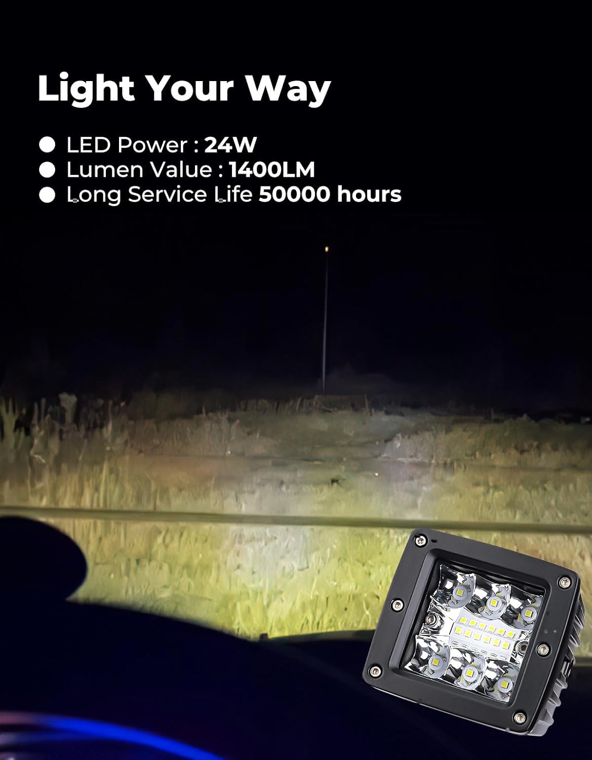 KEMIMOTO UTV Metal Front Grill Light Compatible with 2019-2023 Polaris RZR XP/XP4 1000/1000 S/Turbo/Turbo S, Red Mesh Grille with Waterproof LED Light Bar Accessories Replace 5455433-070