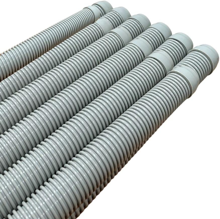 DPM Heavy-Duty Pro Swimming Pool Cleaner Hose 4 Ft Made in USA Swimming Pool Vacuum Cleaner Sectional Hose Universal Compatible Navigator Baracuda G3 Kreepy Krauly Rebel Aquanaut (12, Frost Gray)