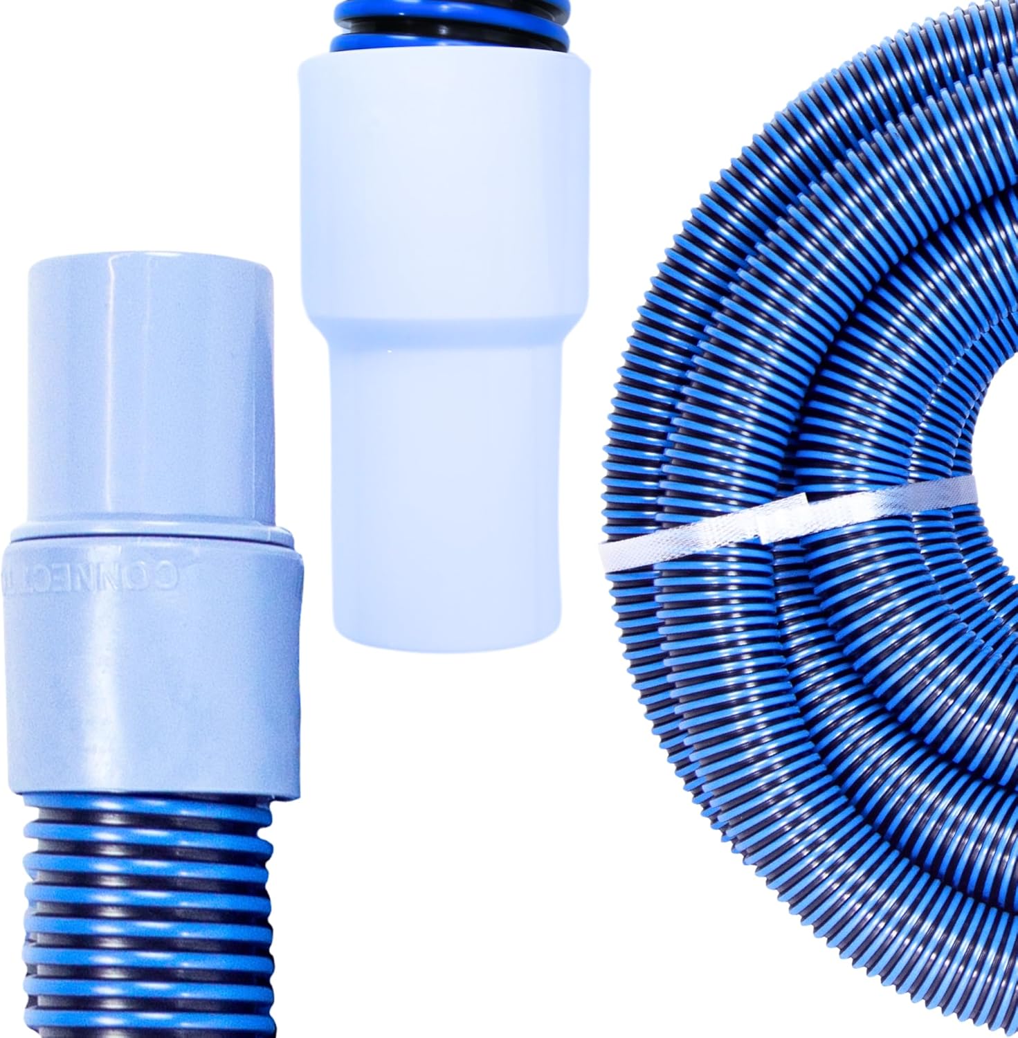 SWIMLINE HYDROTOOLS Swimming Pool Spiral Wound Vacuum Hose With Kink-Free Swivel Cuff 1.5'' X 40' For Inground Pools - Compatible With Vacuum Heads, Skimmers, Filter Pump Inlets And Other Accessories