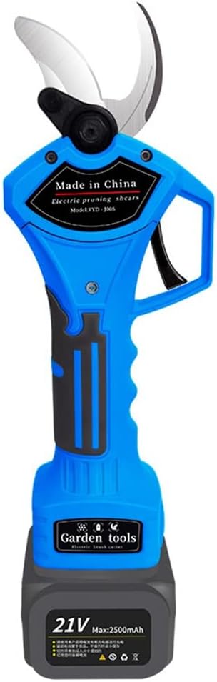 Large Power Electric Pruning Scissors, Cordless Pruner Shears Battery Hand Pruner with Extension Pole Backup Rechargeable Lithium Battery for Gardening Brushless Motor 30mm Cutting Diameter