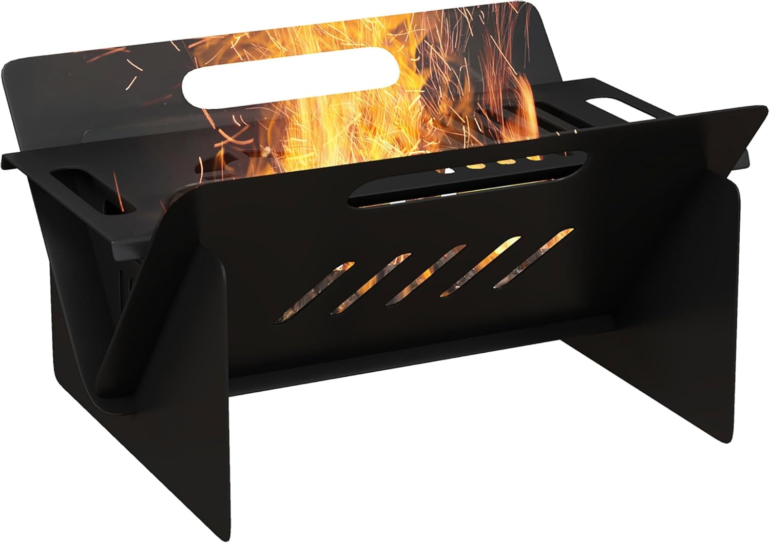 3-in-1 Portable Fire Pit Outdoor Bonfire Stove with Carrying Bag and Quick Assembly for Camping Outdoor Heating, Bonfire and Picnic