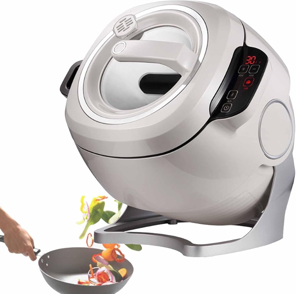 Drum Cooking Machine, Portable Automatic Cooking Machine, Commercial Food Processor, Suitable for Schools, Companies (220V)