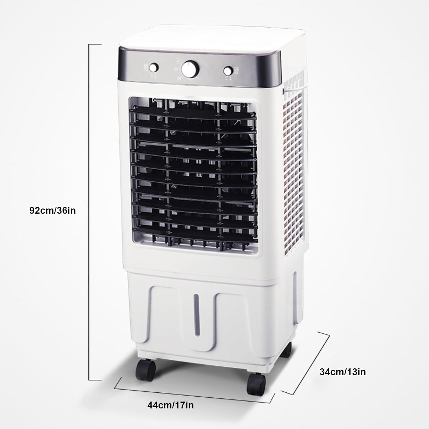 3800CFM Swamp Cooler with 8 Gal Tank, 4-in-1 Evaporative Air Cooler, 90° Oscillation, 3 Speeds, Windowless Air Conditioner for Indoor, Outdoor, Garage Use, 36 in