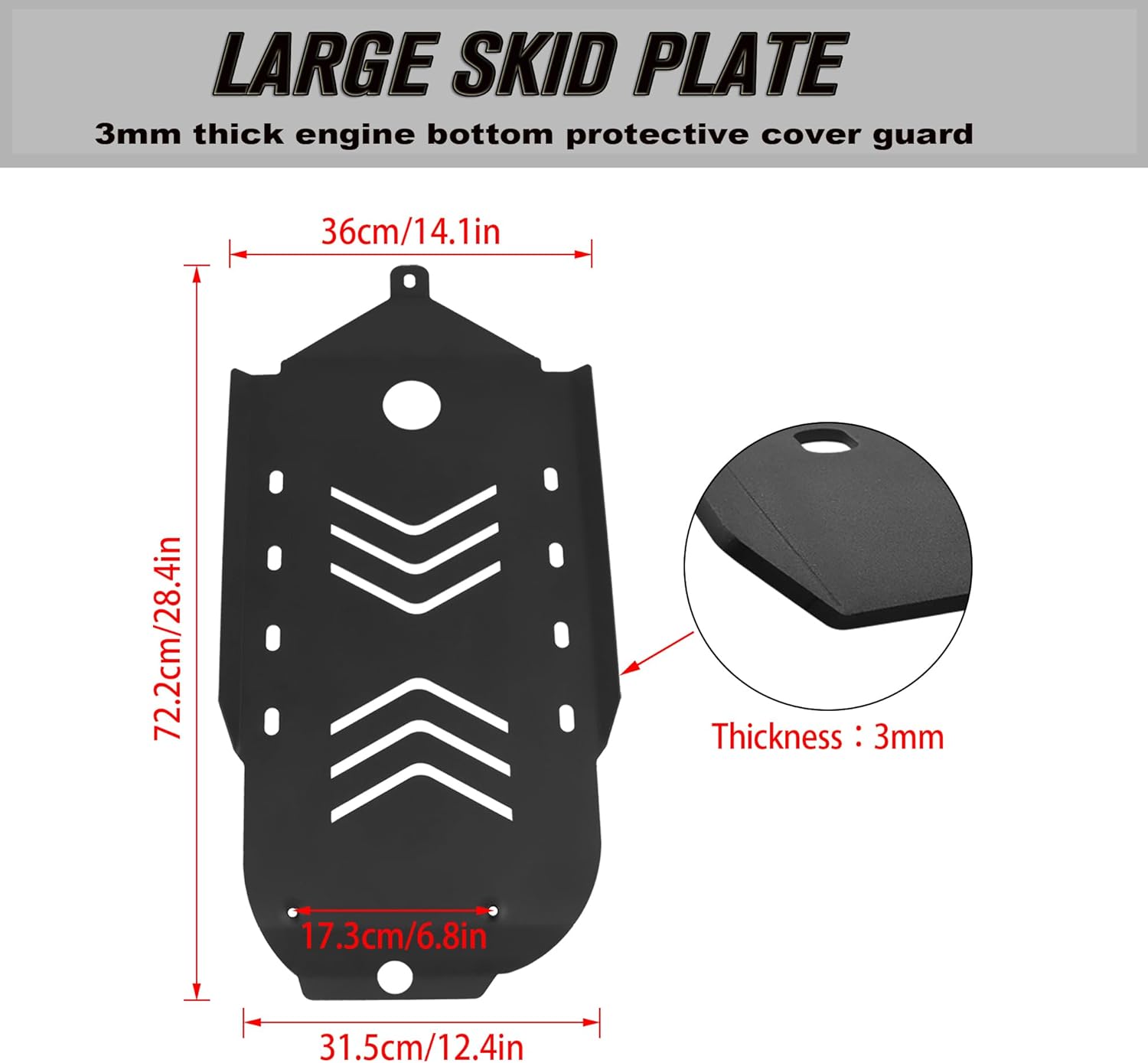 Skid Plate Engine Guard Compatible with Honda Goldwing 1800 GL1800 2018-2025 3mm CNC Aluminum Belly Pan Silver Accessories Motorcycle Parts