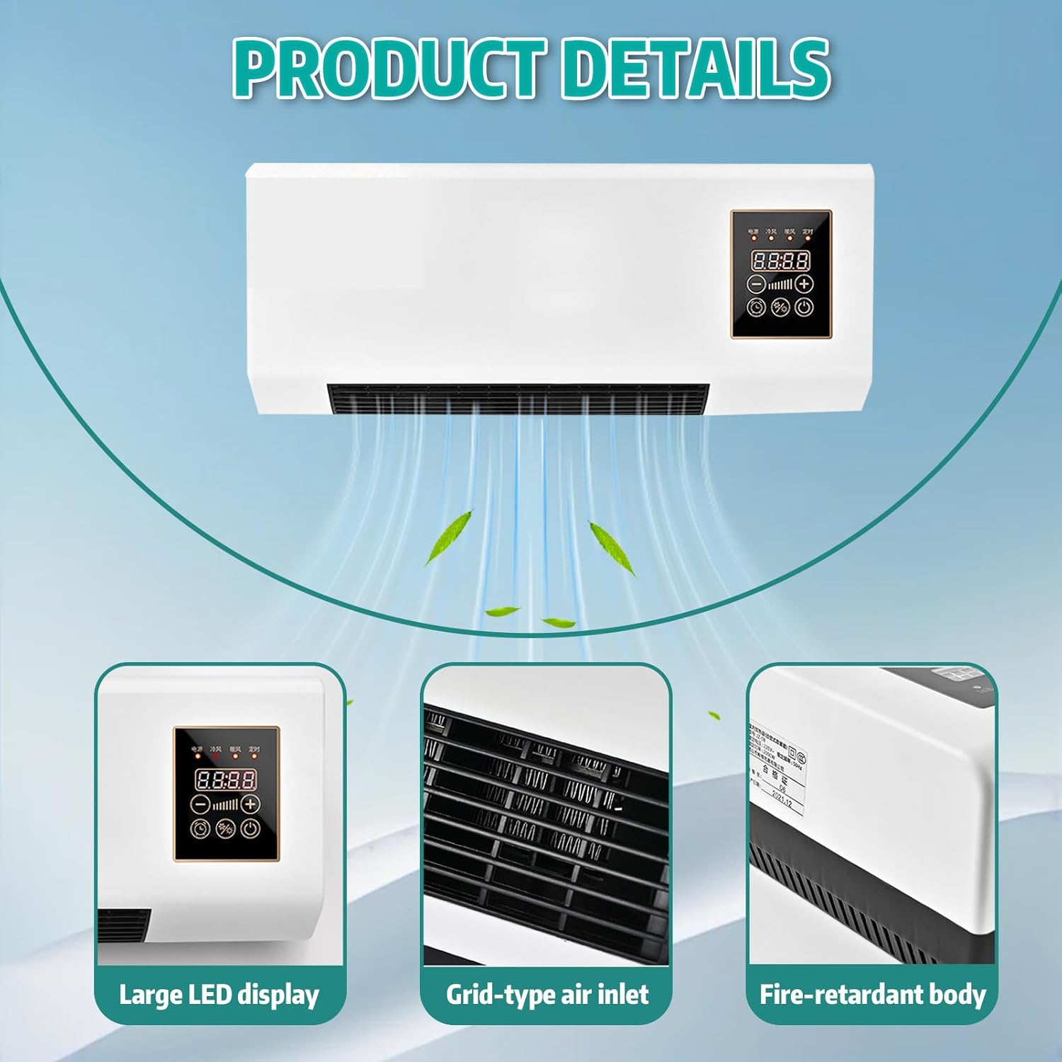 Climafy Air Conditioner,2 in 1 Portable Wall Mounted Air Conditioner, Portable Air Conditioning Split Max,No Installation Required, Quiet Operation, Timer, For Home or Office