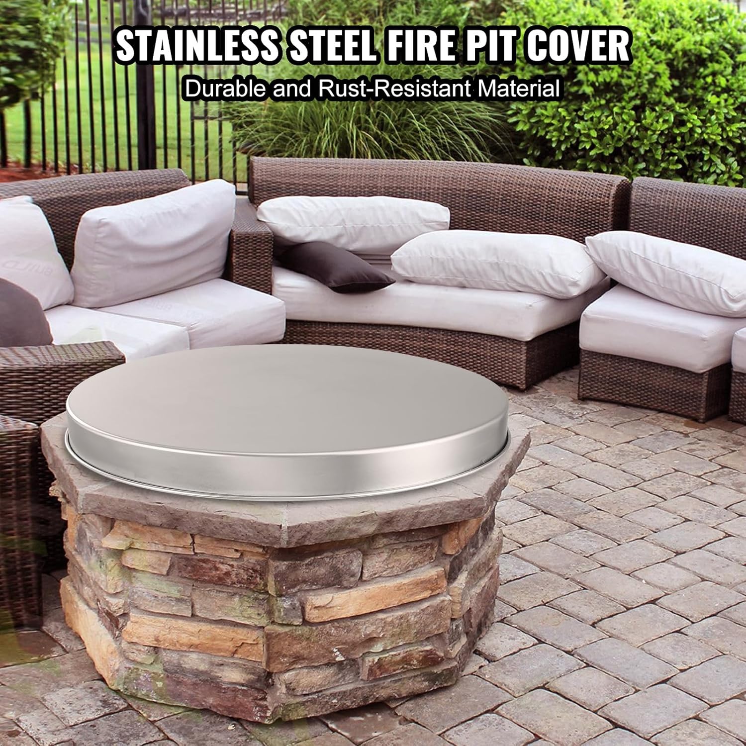 Happybuy Fire Pit Cover Lid, 20