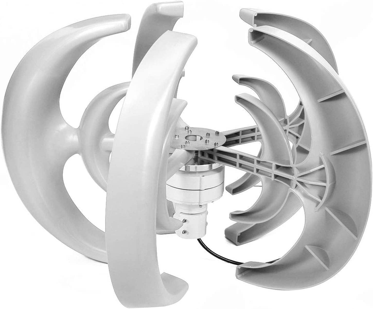 LiuSj JUnSt 4000W Home Vertical Axis Wind Turbines, Lantern 5 Blades Motor Kit Windmill Energy Charge Turbines for Home Camping