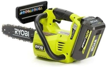 RYOBI 40V HP Brushless 12 in. Top Handle Battery Chainsaw with 4.0 Battery and Charger, RY40590