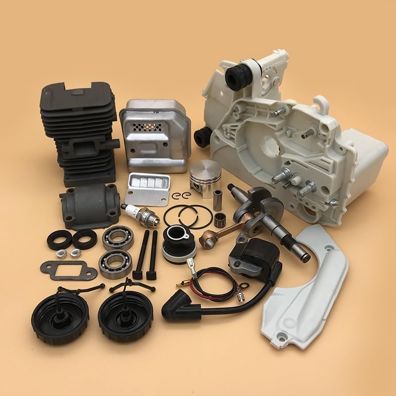 Garden Parts 38mm Cylinder Piston Muffler Ignition Coil Crankshaft Top Engine Repair Kit Fit for Stihl MS 018 180 MS180 Chainsaw Spare Parts Garden Parts