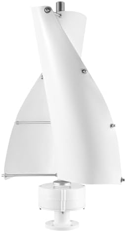 5000W Vertical Axis Wind Turbine Generator Kit - Hybrid Windmill System with Controller for Home, Commercial & Industrial Energy Supply - 24V White