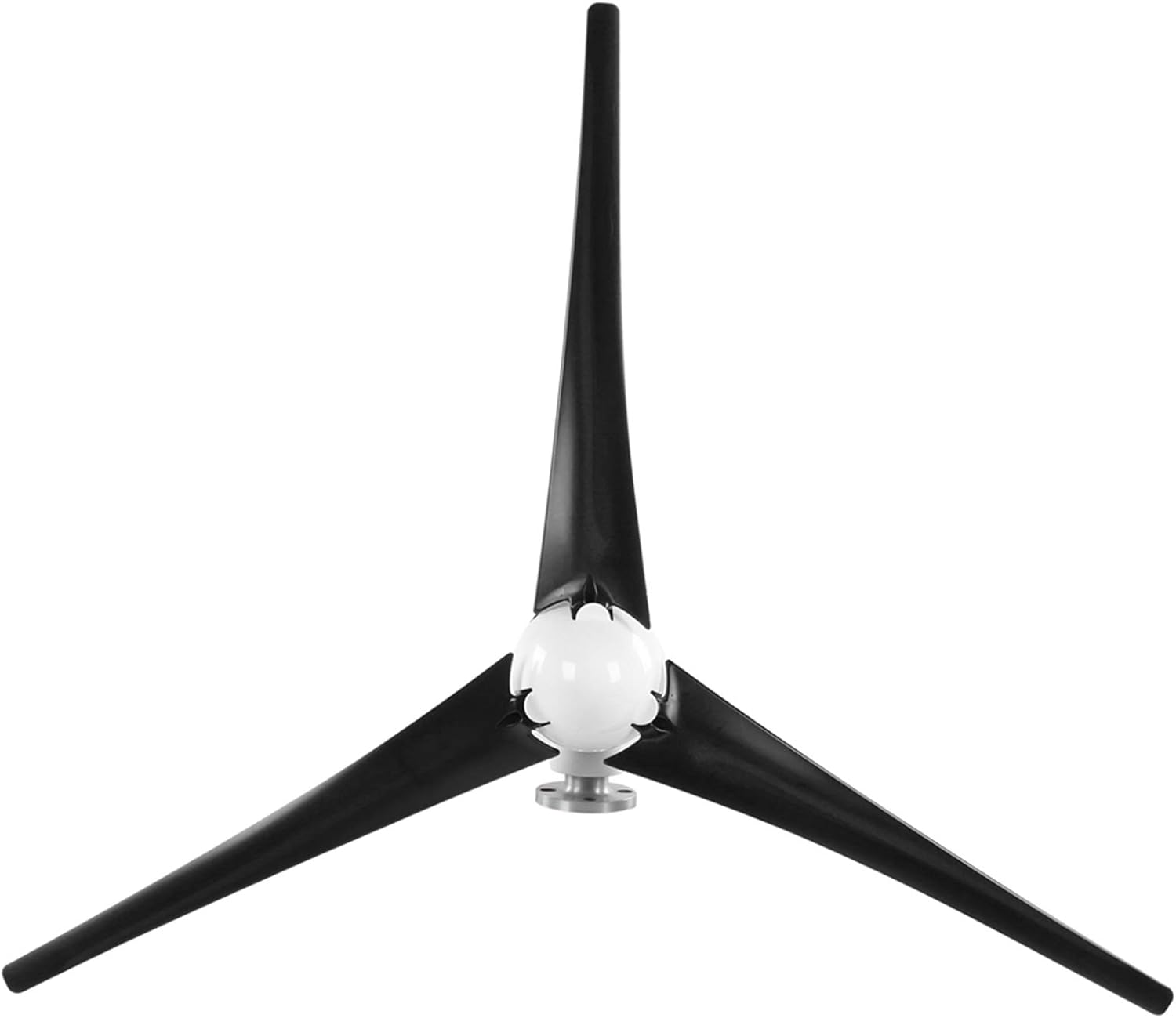 800W Small Wind Generator Kit 3 Blades Power Turbines Parts for Marine Home Charging(24V-BLACK)