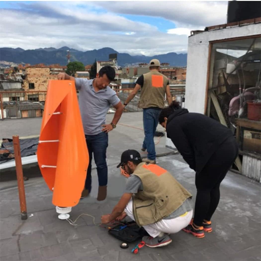 LiuSj JUnSt 8000W Coreless Generator Wind Turbines, Energy Windmill Spiral Vertical Wind Turbine Generator 12V 24V 48V 220V with MPPT Controller