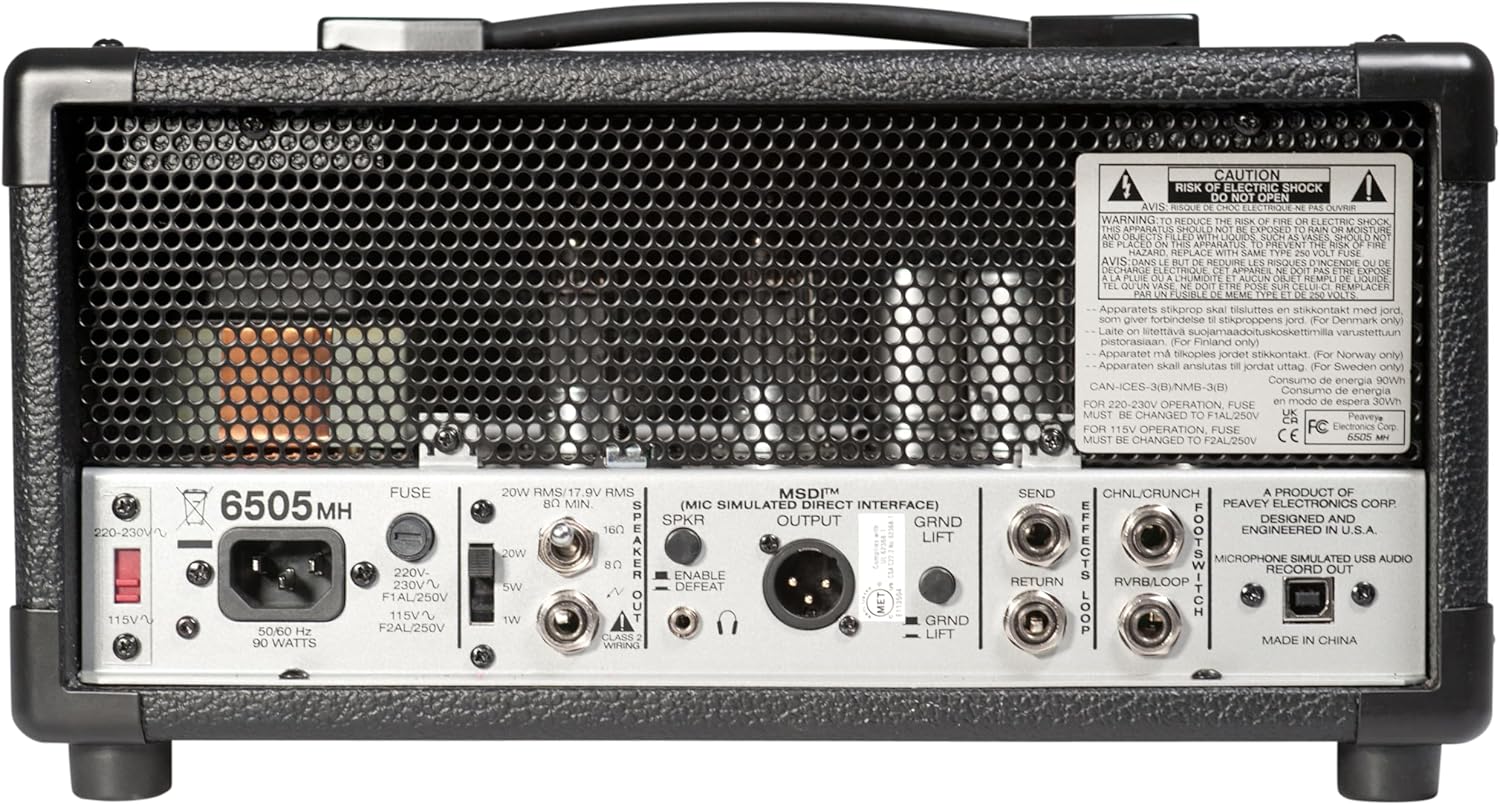 Peavey 6505 MH: Mini-Compact Tube-Driven Tone, Guitar Amp with Legendary Tone, Modern Tech and Portability