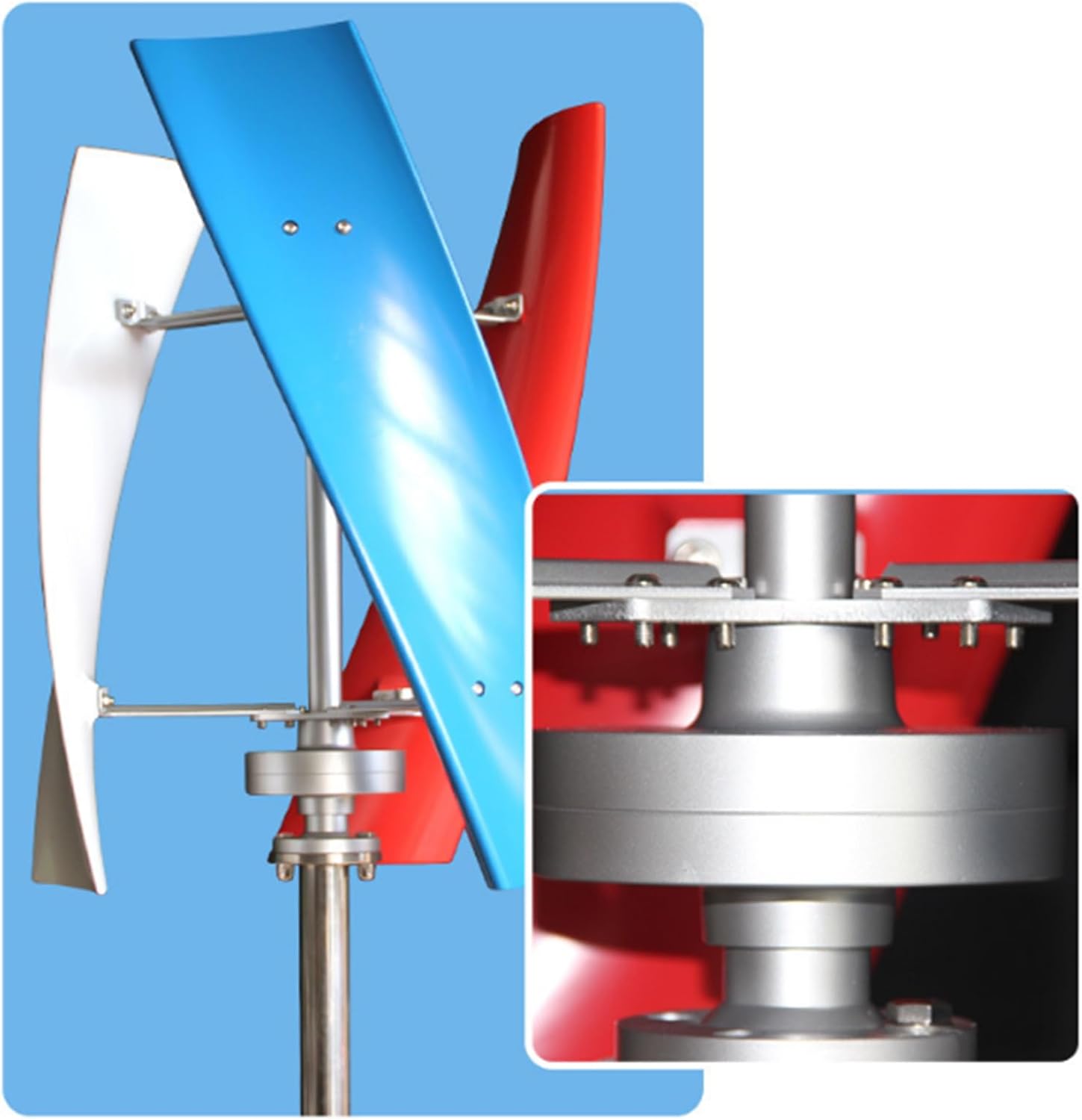 800W No Noise Vertical Wind Turbine Generator,12V 24V 48V Magnetic Levitation Wind Turbine with Controller Suitable for Patio Outdoor