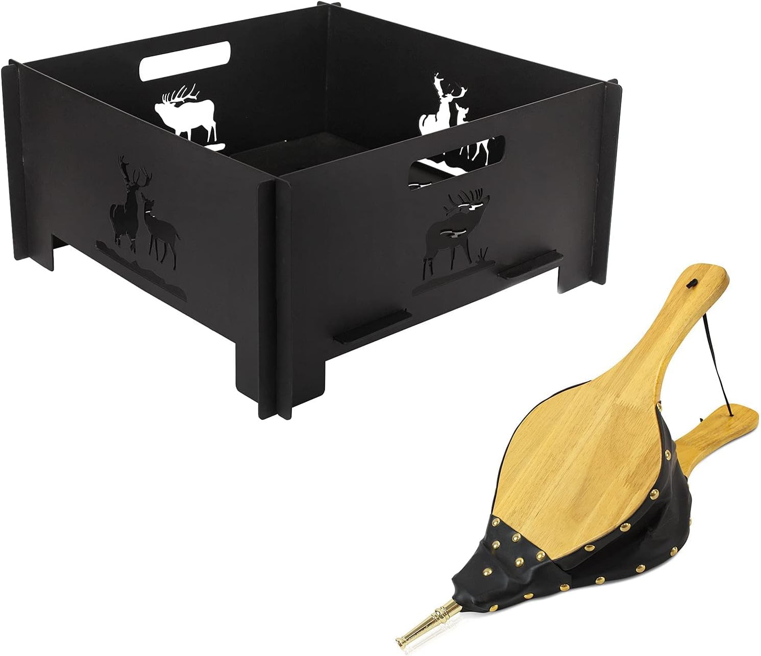 Portable Plug Fire Pit, Heavy Duty Outdoor Living FirePit and Fireplace Bellows 19