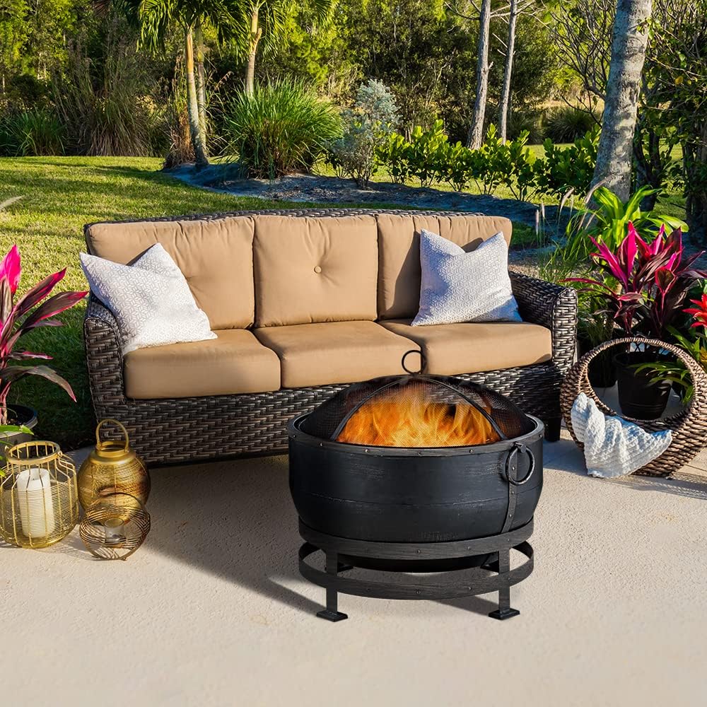 Endless Summer Wood Burning Outdoor Fire Pit with Kettle Design