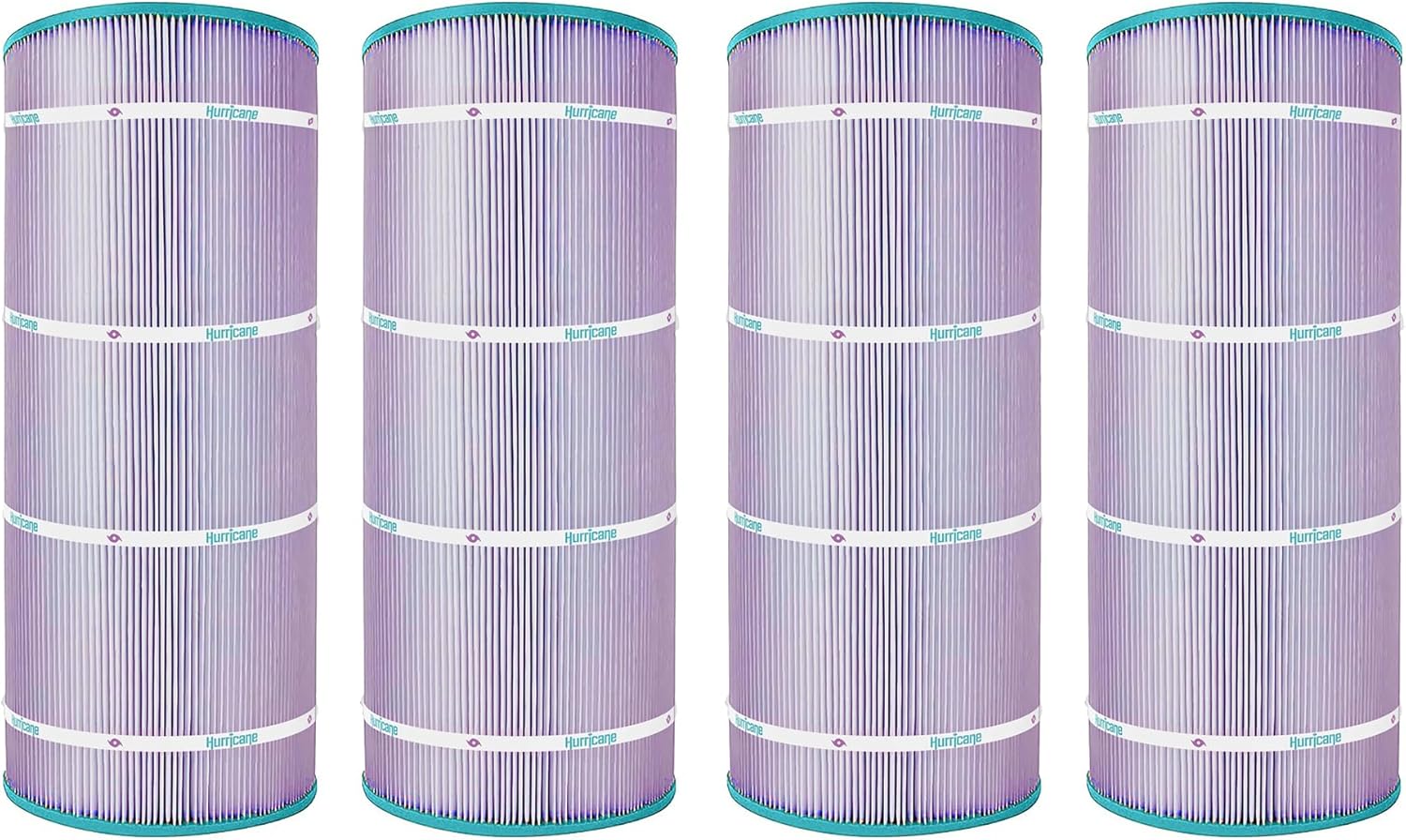 Hurricane Filters 4 Pack HF9410-01P Platinum Purple Pool Filter Cartridge - Replacement for PAP100-4, Unicel C-9410, Filbur FC-0686, Predator 100, Pentair Clean & Clear 100