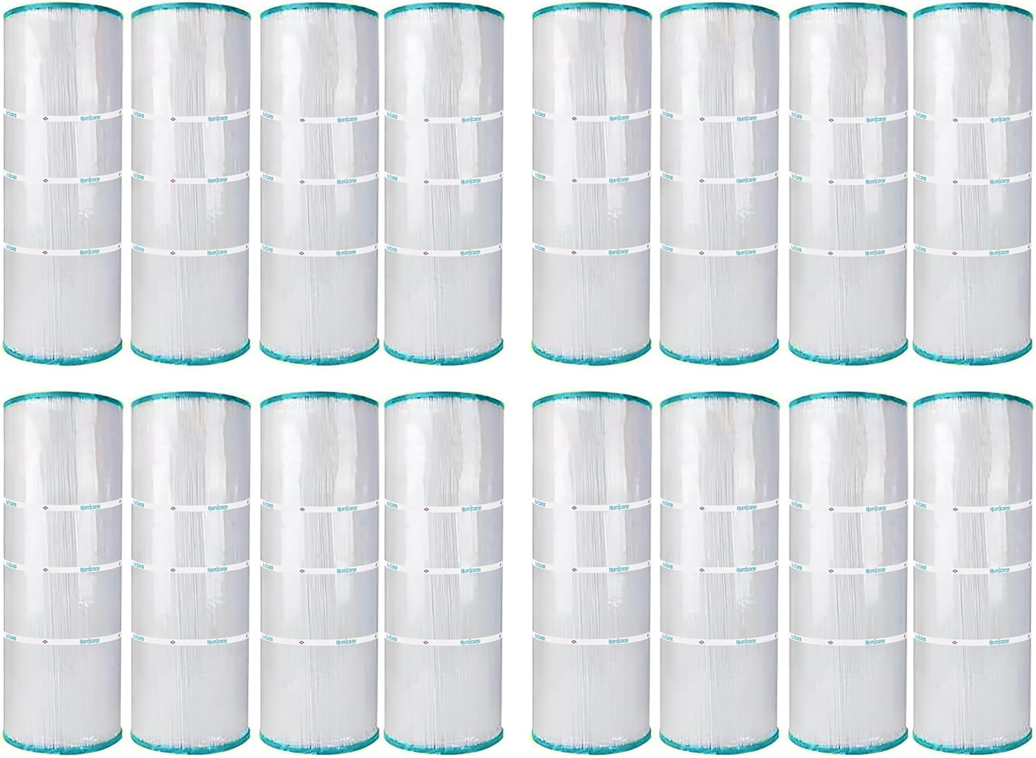 Hurricane Filters HF7477-04 16 Pack Advanced Pool Filter Cartridge - Replacement for PA75SV, Unicel C-7477, Filbur FC-1260, Hayward C-570, SwimClear C3020, Super Star Clear 3000