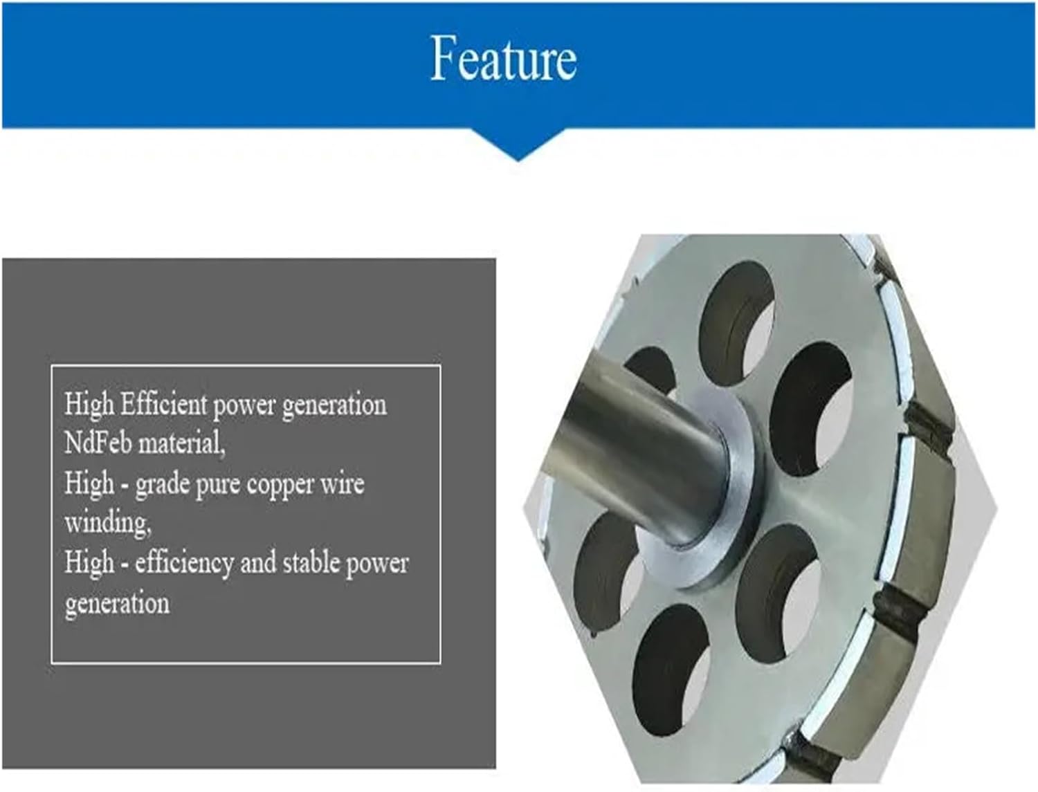 Wind Turbines, 400W AC nerator PMG 0.4KW 12V 24V 48V Permanent Magnet Three Phase Alternator for Wind Turbine(WB,Double Shaft_48V)