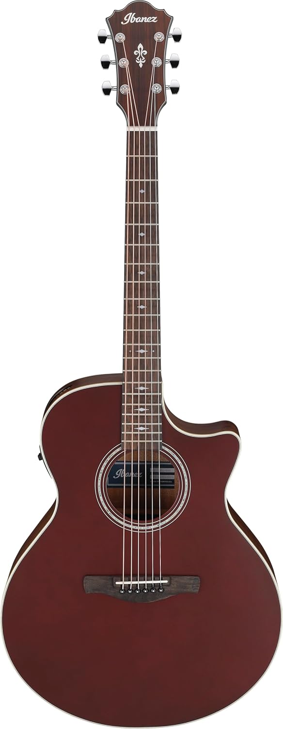 Ibanez AE100 Acoustic-electric Guitar - Burgundy Flat
