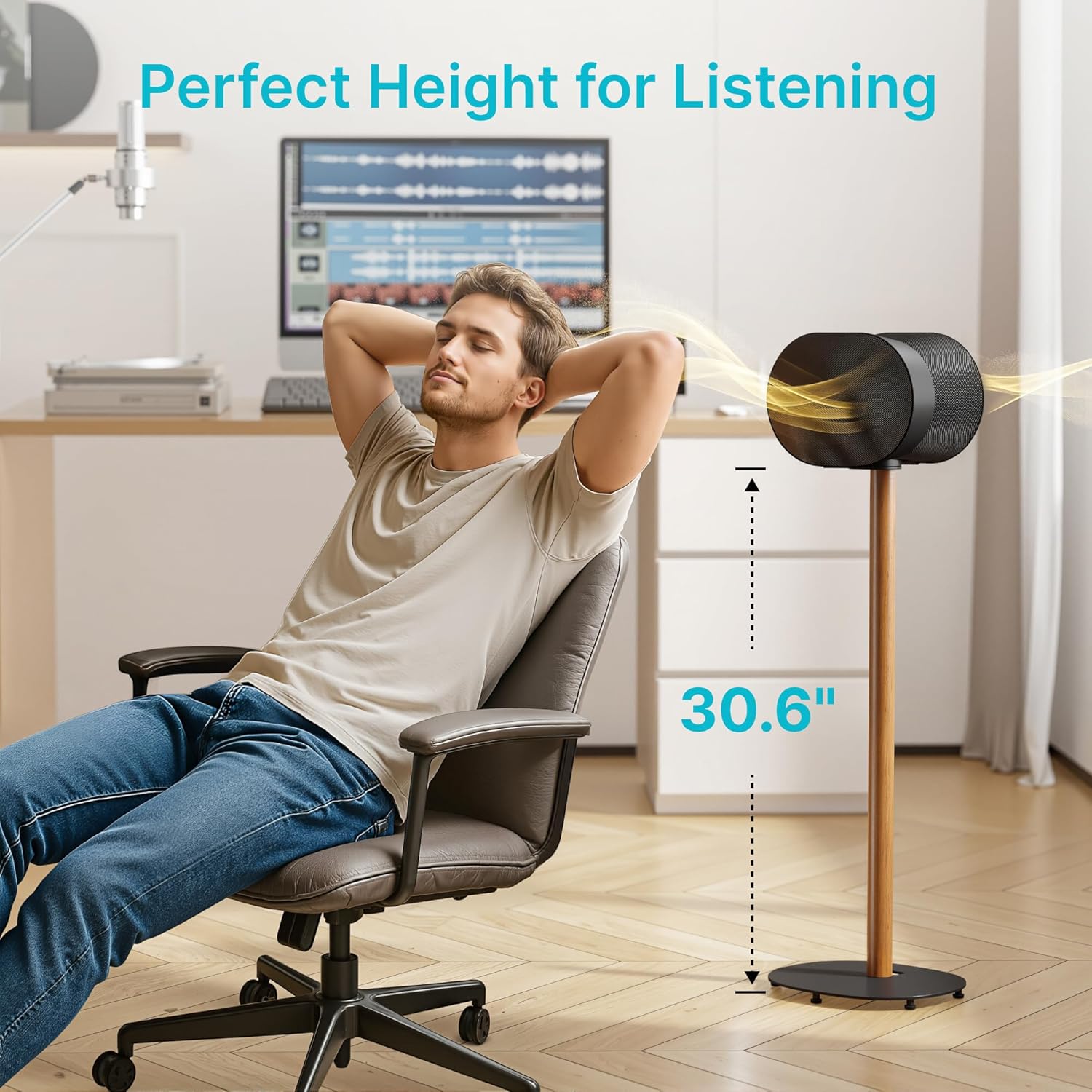 Speaker Stands Pair for SONOS Era 100 and Era 300,11LBS Capacity,30.6