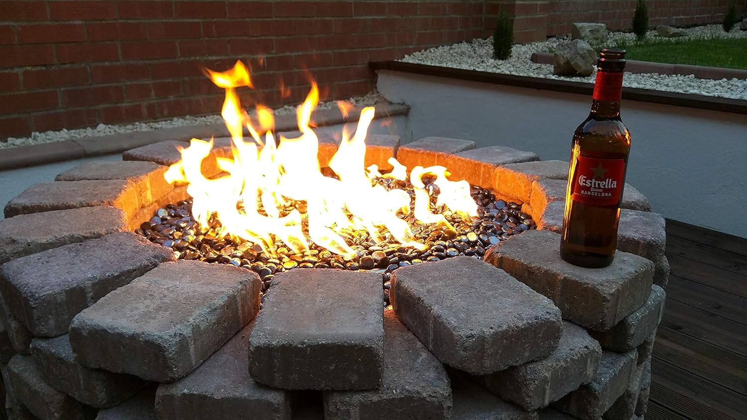 EasyFirePits Pre-Plumbed Natural Gas/Propane Gas Fire Pit Ring Burner Pan & Full Combo Connection Kit (35.00, 24