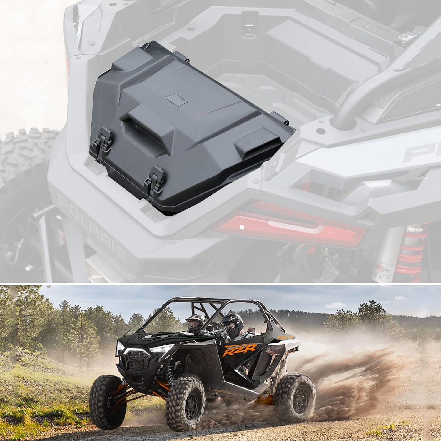 KIWI MASTER 36 QT Rear Cargo Box for 2022-2026 Polaris RZR Pro R/ 4 Accessories Rear Storage Bin 2884236