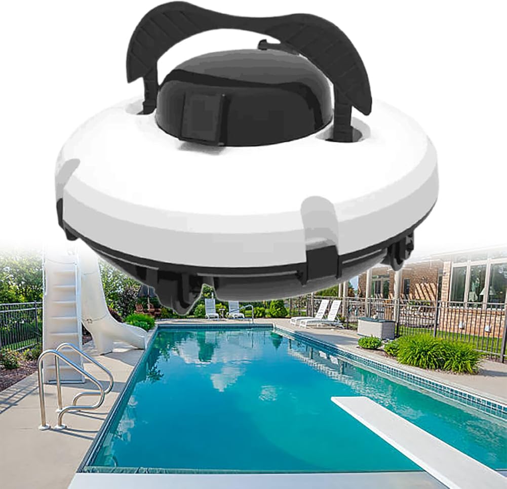 Robotic Pool Vacuum Cleaner - Autonomous Pool Vacuum for Above & In-Ground Pools - Strong Suction, Self-Docking Underwater Skimmer with Top Handle