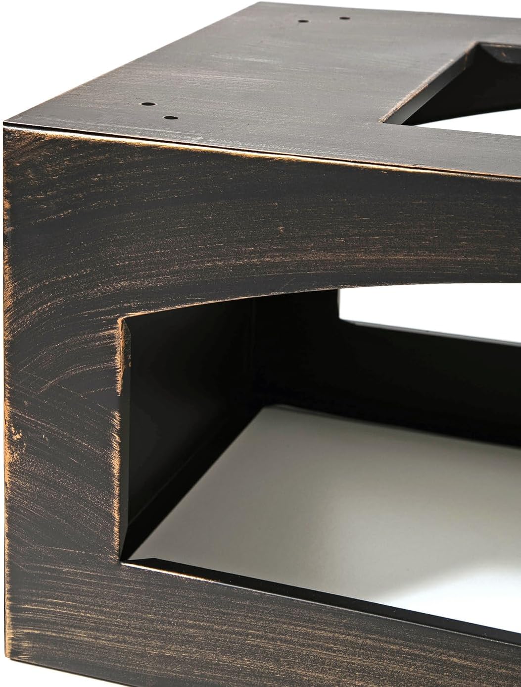 37'' Outdoor Fire Pit, Retangular Firepit with Log Storage, Poker & Tower Like Chimney Design, Firepits for Outside, Wood Burning Fire Pits, Steel Firepit, Fireplace for Bonfire & Outdoor Heating