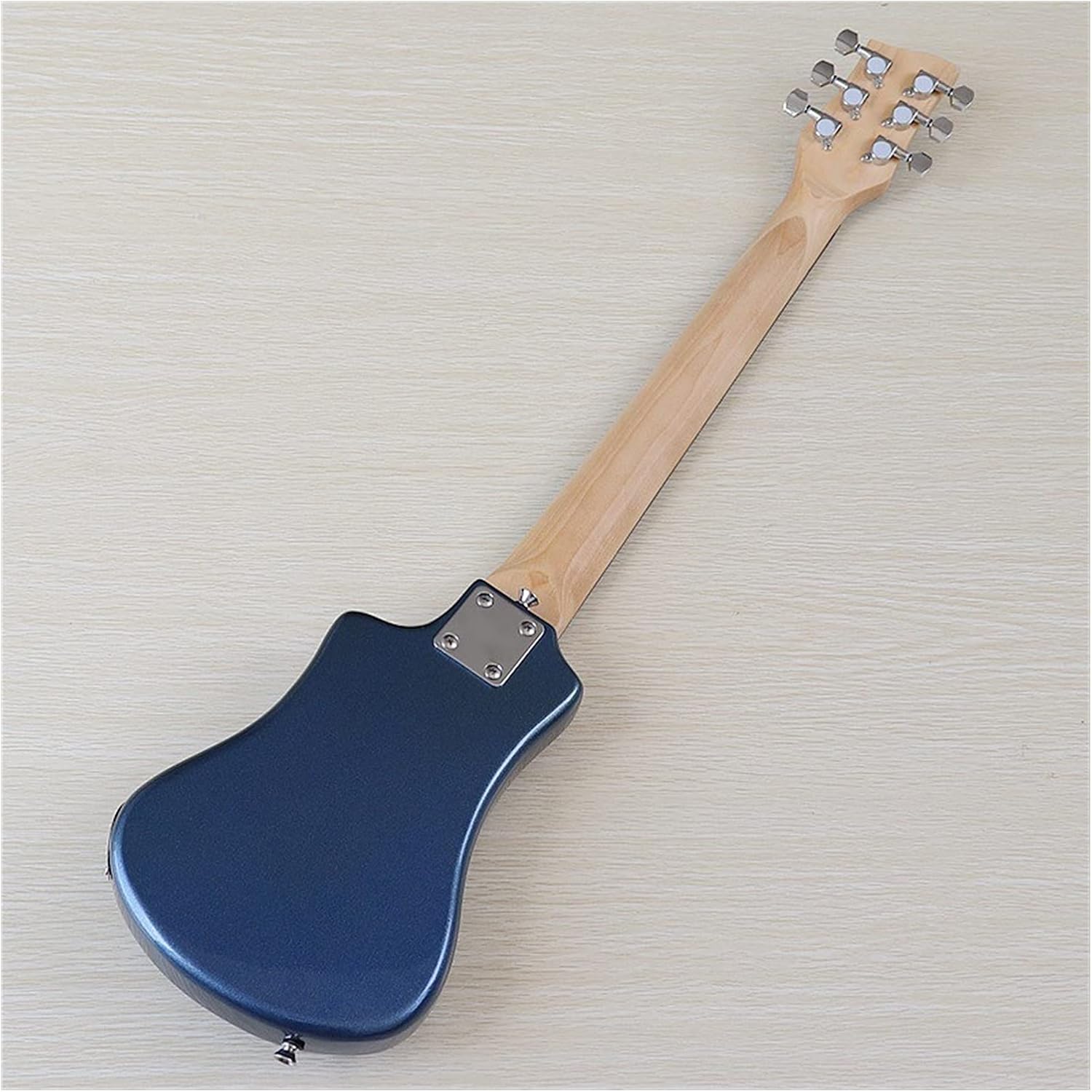Unfinished Guitar Kit Mini Electric Guitar 34 Inch Basswood Body 6 Strings Wood Guitar Handmade ​Guitar Body (Color : M1 Blue)