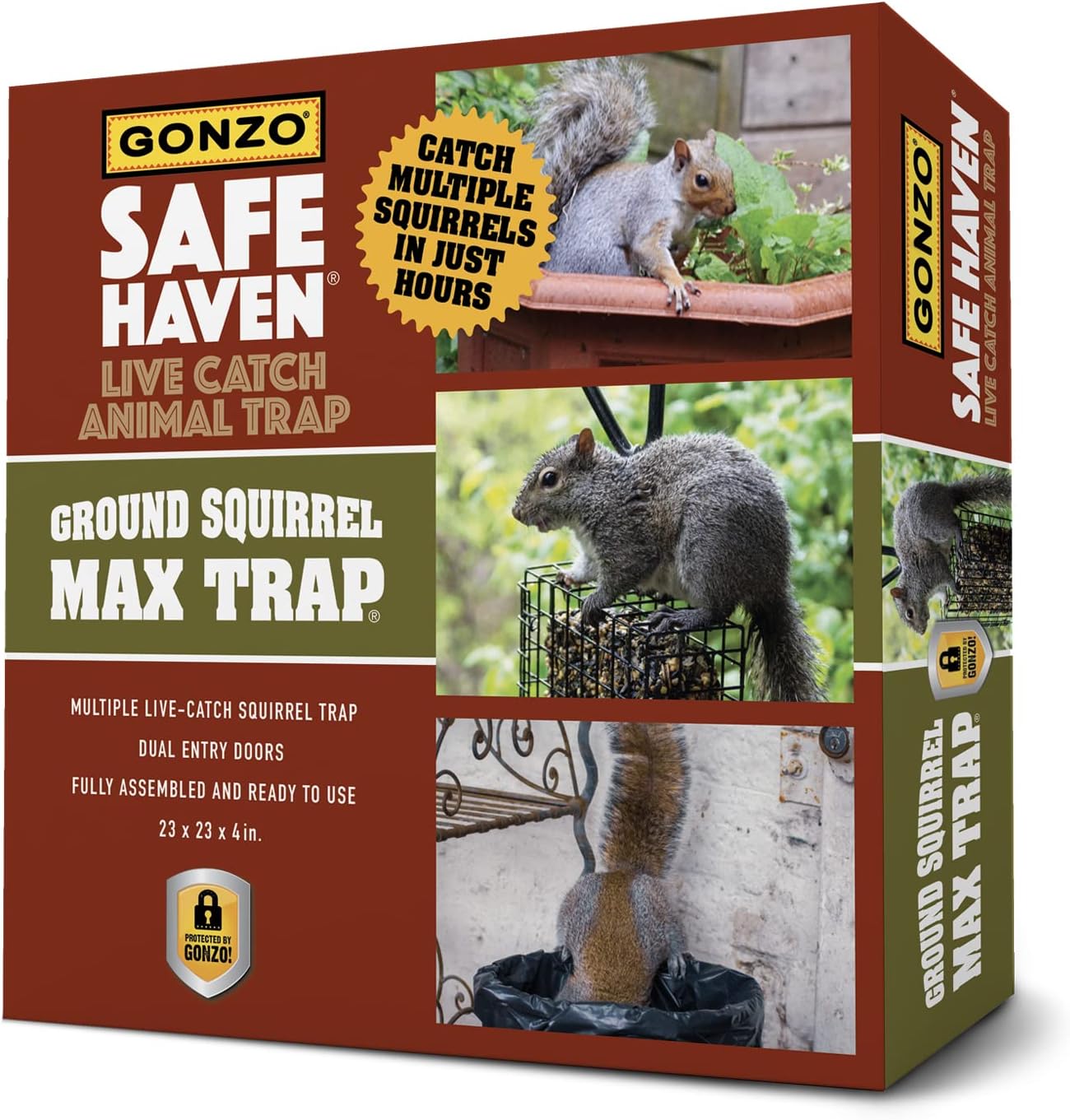 GONZO 8003 Safe Haven Live Catch Trap, Ground Squirrel