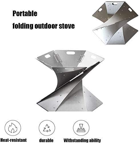 Fire Pits Outdoor Wood Burning Fire Pits Outdoor Fire Pit Bonfire Coal Grill Firepit for Outside Grill Charcoal Smokeless Grill with Spark Screen Poker with Cover BBQ Cooking for Outsid