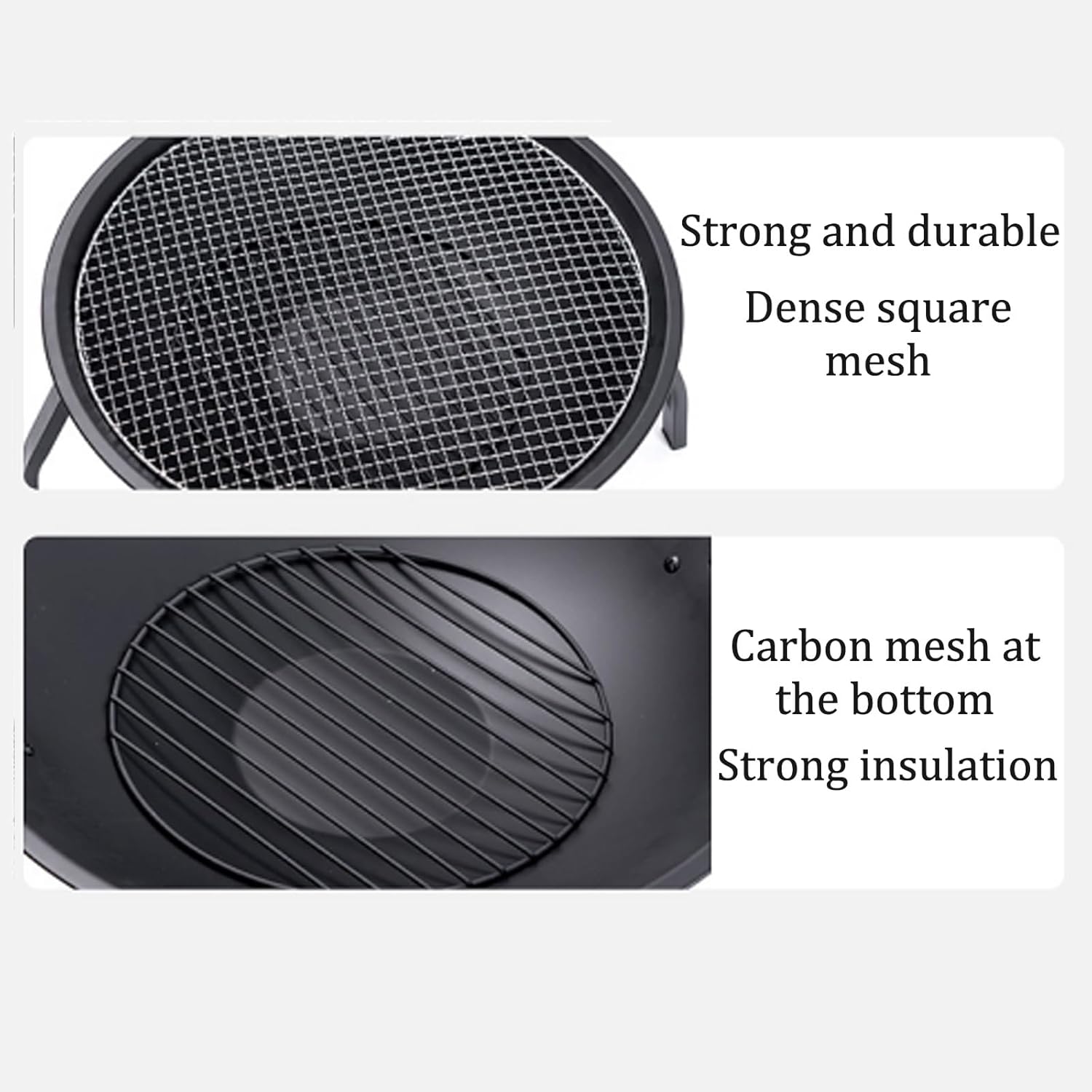 Portable Fire Bowl Folding Wood Burning Fire Pit Iron Brazier 21.7'' Outdoor Fire Pit Burning Bonfire Incinerator for Backyard Garden Camping Picnic.(Style2-55x45CM/21.7x17.7IN)