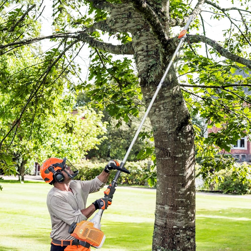 LOYALHEARTDY Pole Chainsaw 52CC 2-stroke Gasoline Pole Chainsaw, 9.5Ft Long Reach Tree Trimmer Tree Pruner Saw Gas Powered Tree Trimmer Pole Chainsaw Pruner Tree Pruner Gas Power