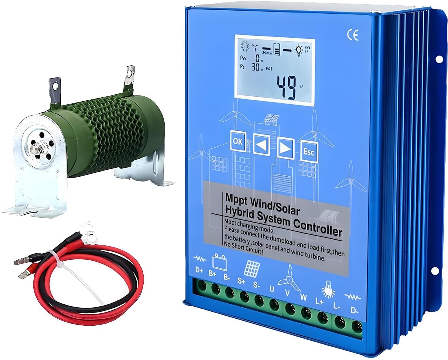 Wind Turbine Solar Hybrid MPPT Charge Boost Controller，Wind Solar Hybrid Charge Controller，for Wind Turbine,Solar Panel,Wind Solar Supplementary Systems 48V