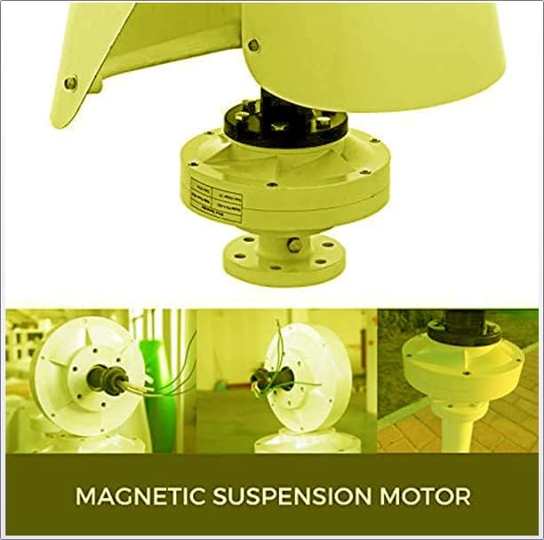 12000W Vertical Wind Turbine, 2-Blade Household Magnetic Levitation Noiseless Wind Turbine Generator Renewable Energy for Home Outdoor Garden