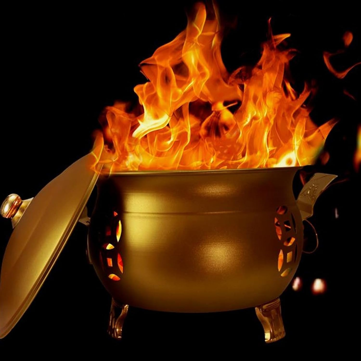 Burn Barrel, Metal Fire Pit, Burn Cage, with Lid, Fire Hook and Tripod, for Leaves, Trash, Camping, Bonfire, Backyard, Picnic Debris(49cm/19in)