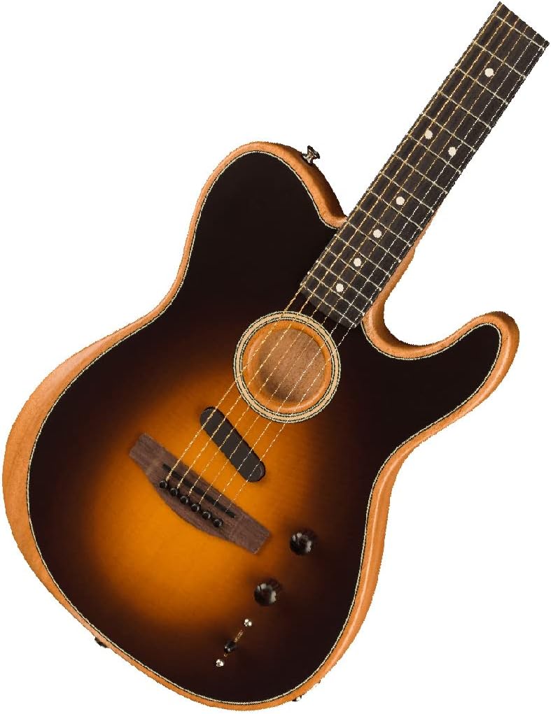 Fender Acoustasonic Player Telecaster Acoustic Electric Guitar, with 2-Year Warranty, Shadow Burst, Rosewood Fingerboard, with Gig Bag