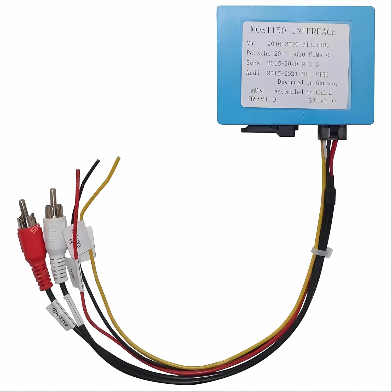 Rolax Car Most Aux Optical Fiber Decoder Amplifier Adapter for Volkswagen Dynaudio