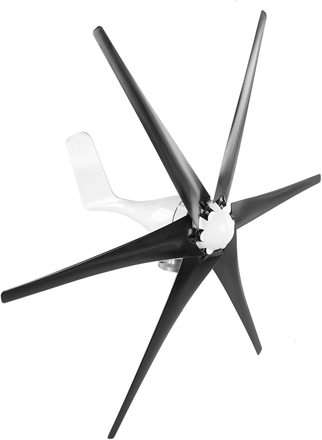 Tbest Wind Power Parts,Windmill Turbines Generator Small 6 Blade Wind Industrial Hinery Equipment 800WBlack 24V (12V)