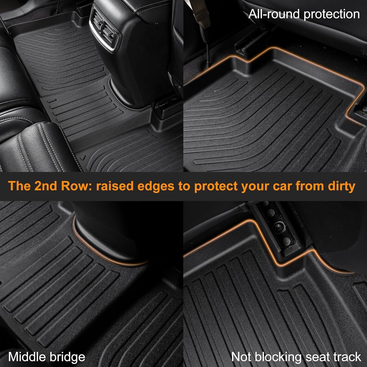 Binmotor-All Weather Car Floor Mats & Cargo Liner for Volvo S60 2019-2025,TPE Liners Cargo Trunk Mat for Volvo S60 Accessories
