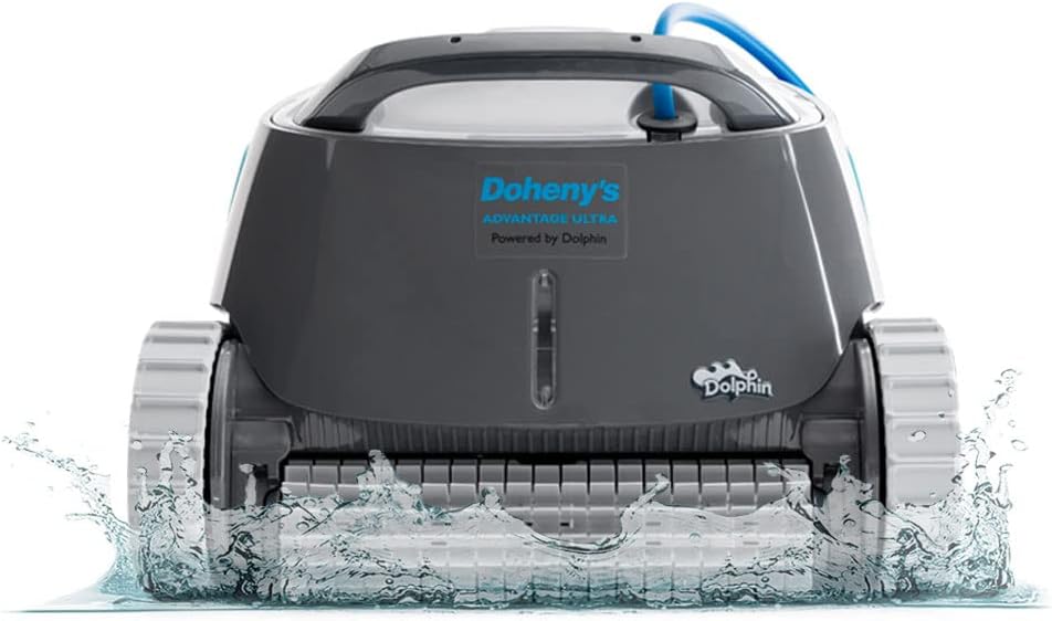 Dolphin Advantage Ultra Automatic Robotic Pool Vacuum Cleaner, Wall Climbing, Waterline Scrubber Brush, Top Load Filter, Ideal for In-Ground Pool Types Upto 50 FT in Length