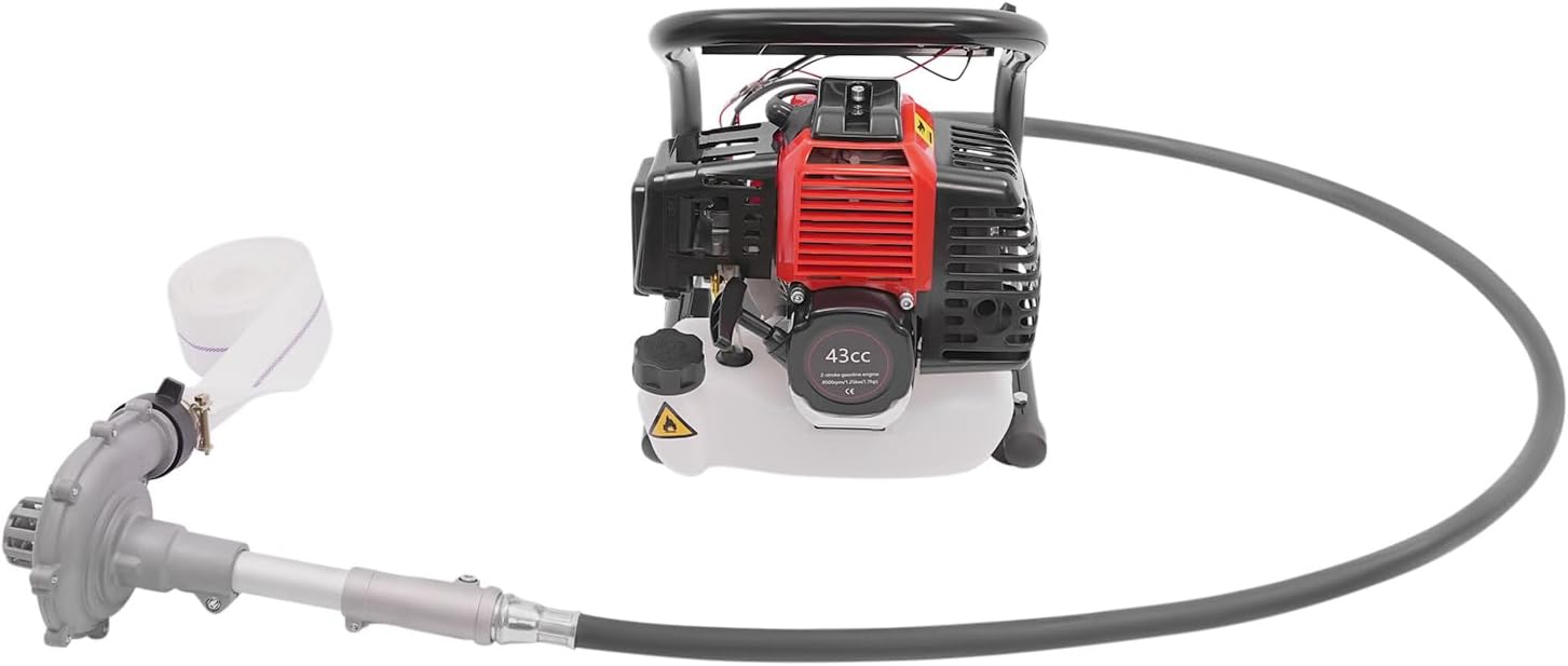 1.5in Gasoline Engine Water Pump,43CC 4-Stroke Gas-Powered Trash Water Transfer Pump Garden Farm Irrigation Petrol Pump,Portable High Pressure with 16.4ft Hose for Irrigation Pool, SDX20Q