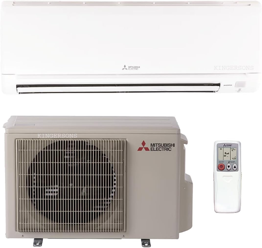 Mitsubishi 18,000 BTU SEER 18 Wall Mount Ductless Mini-Split Inverter Cool & Heat Pump System 1.5 Ton Energy Efficient ~ NEW System