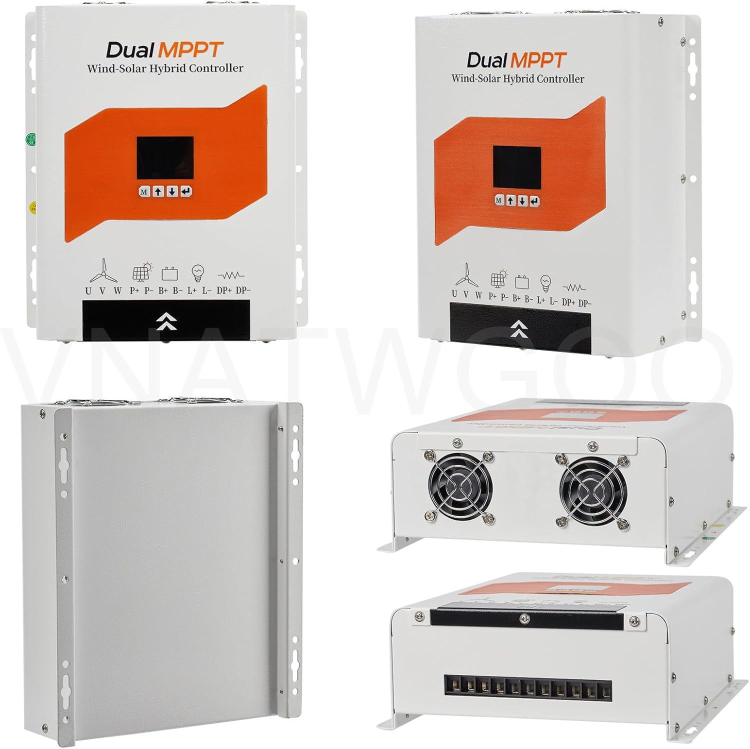5000W 12V/24V/48V Wind Solar Charge Controller MPPT, with External Dump Load, Dual MPPT, for Vehicle and Home Use 12V/24V