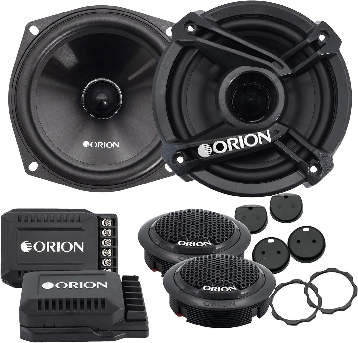 ORION Cobalt Series CB525C 2-Way Car Audio Component System - 5.25” Speakers, Full Range, Enhanced Bass, 240W, 4 Ohms, Easy Installation, 1” Silk Dome Tweeter, External Passive Crossover (Pair)