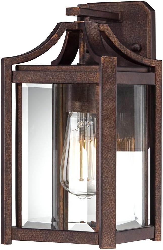 Franklin Iron Works Rockford Farmhouse Rustic Outdoor Wall Light Fixture Bronze Iron 12 1/2