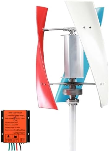 10000W Wind Turbine Generator Kit, 12V/24V/48V with Controller, 3 Blades Auto Windward Adjustment for Marine, Terrace, Motor Home - Efficient Renewable Energy Solution